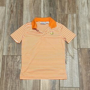 Masters Tech Orange Stripe Performance Polo Shirt